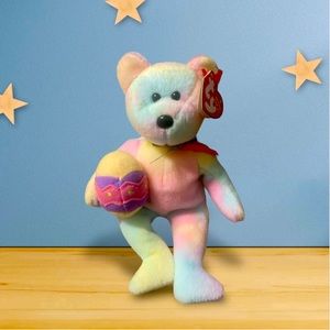 TY Beanie ‘Eggs 2006’Tie Dye Easter Egg Bear Stuffed Animal Holiday‎ Kids Toy